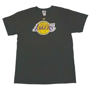 Vintage Los Angeles Lakers T-Shirt Mens L 42" Slim Short Sleeve Heather Grey Tee